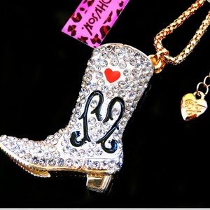Betsey Johnson Rhinestone Cowgirl Boot. NWT